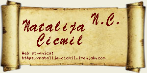 Natalija Cicmil vizit kartica